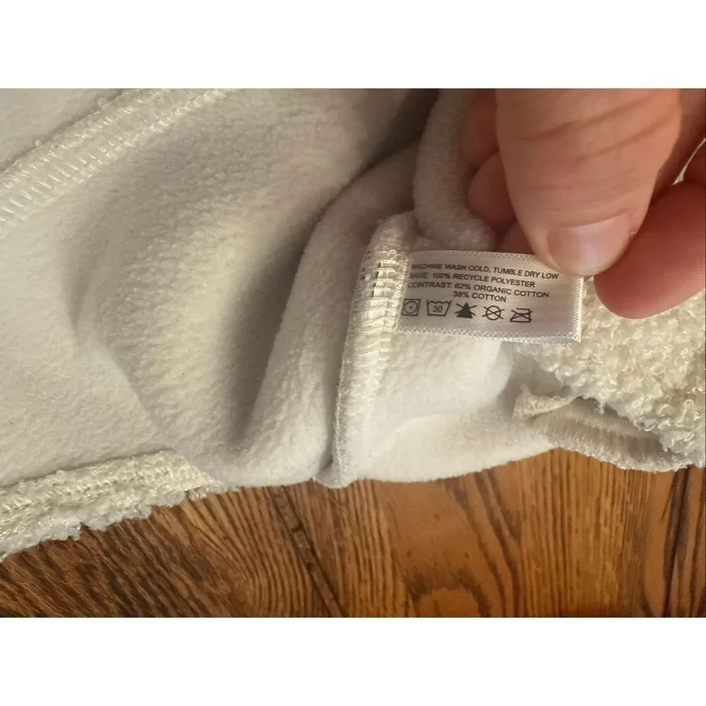 Goumi White Alabaster Sherpa Long Sleeve Button Down Farm Shacket Size‎ 5T-6T
